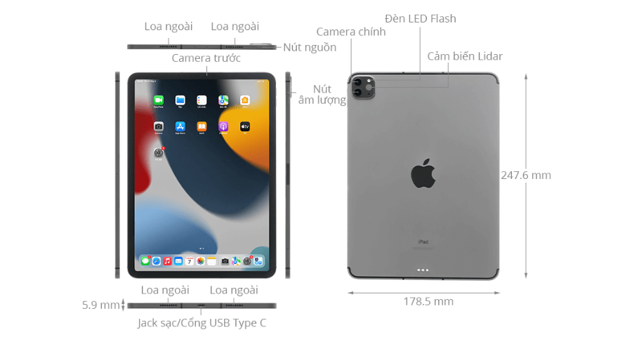 Apple iPad Pro 2021 (11 inch Wifi Cellular 512GB)